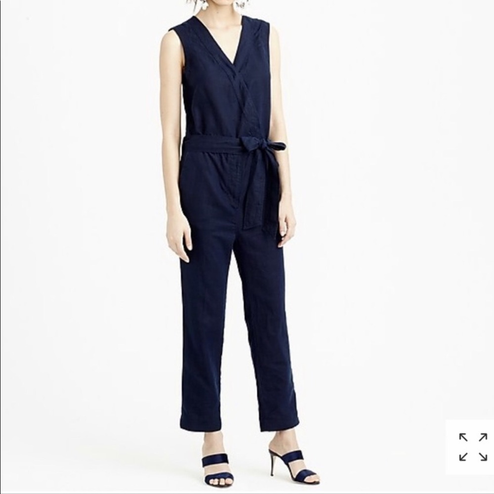 J.Crew Waist-tie Linen Jumpsuit